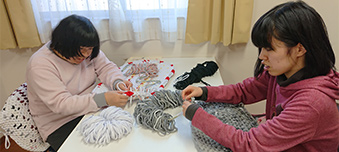 午前の作業中